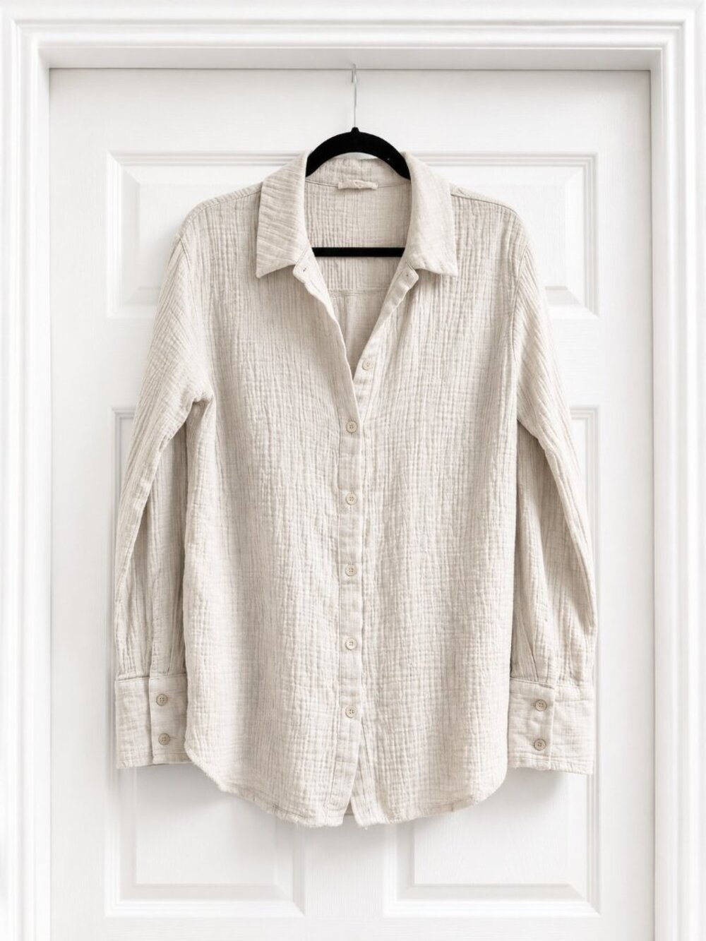 Mystree Double Gauze Button-Down Shirt